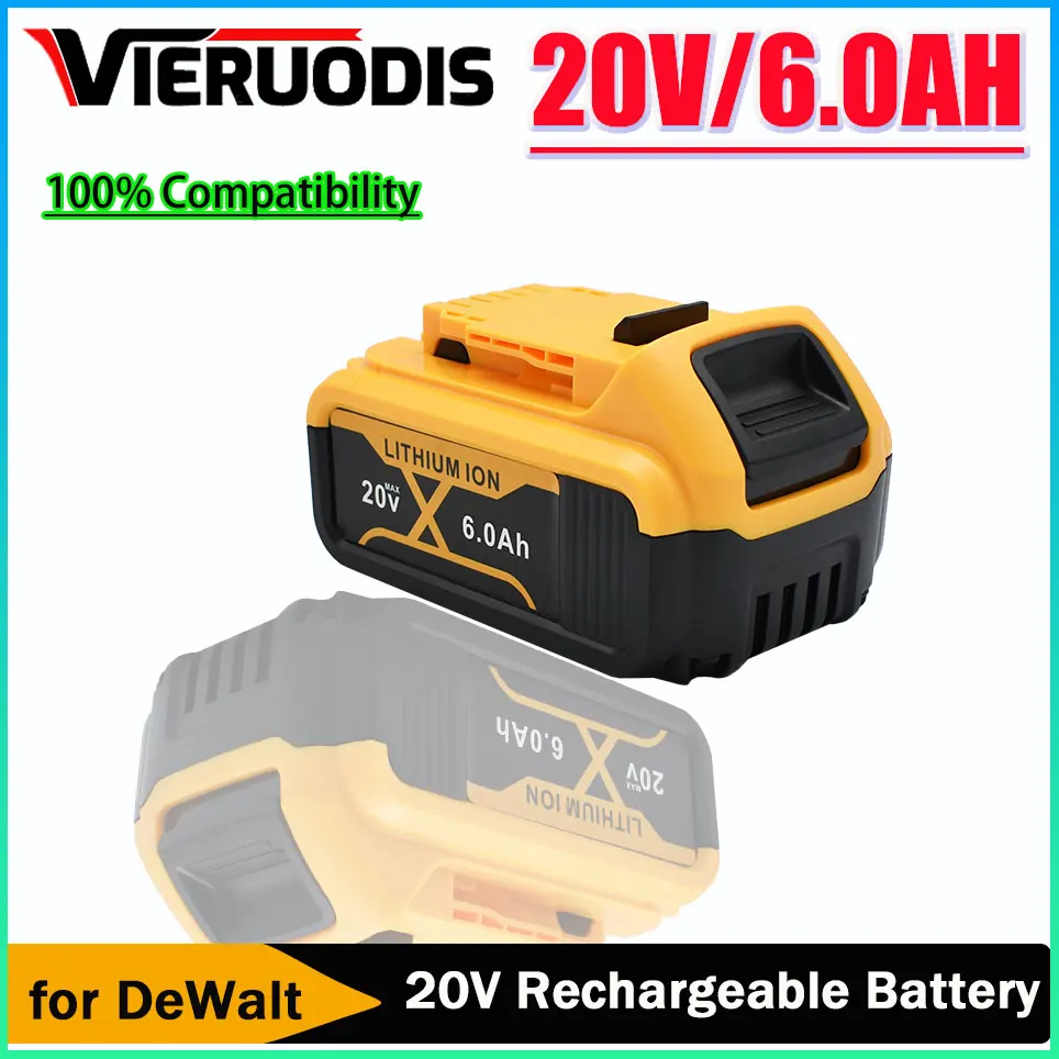 

for DeWalt 20V 6.0Ah 8.0Ah power Tools DCB184 DCB200 rechargeable electric tool battrey 20v 6000mah Battery set