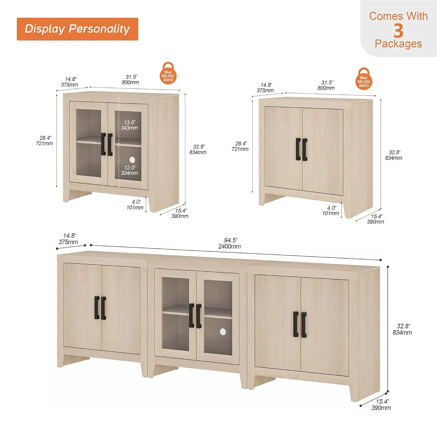 Farmhouse TV Stand 94.5