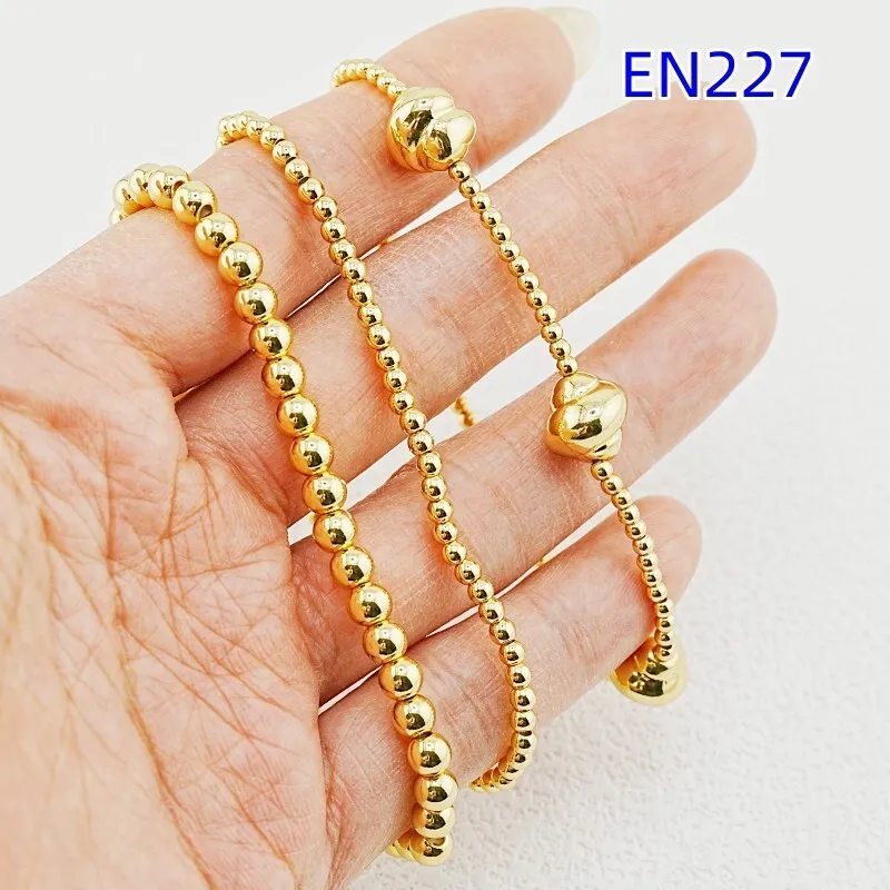 

YEEVAA Gold-Plated Beaded 3pcs Stackable Stretch Bracelet Set for Women Birthday Gifts, Unique Gift
