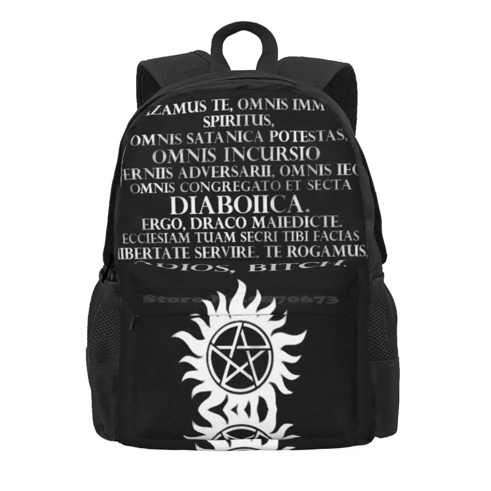 Supernatural Exorcism Hot Sale Schoolbag Backpack Fashion Bags Supernatural Dean Winchester Sam Winchester Castiel Spn Exorcism