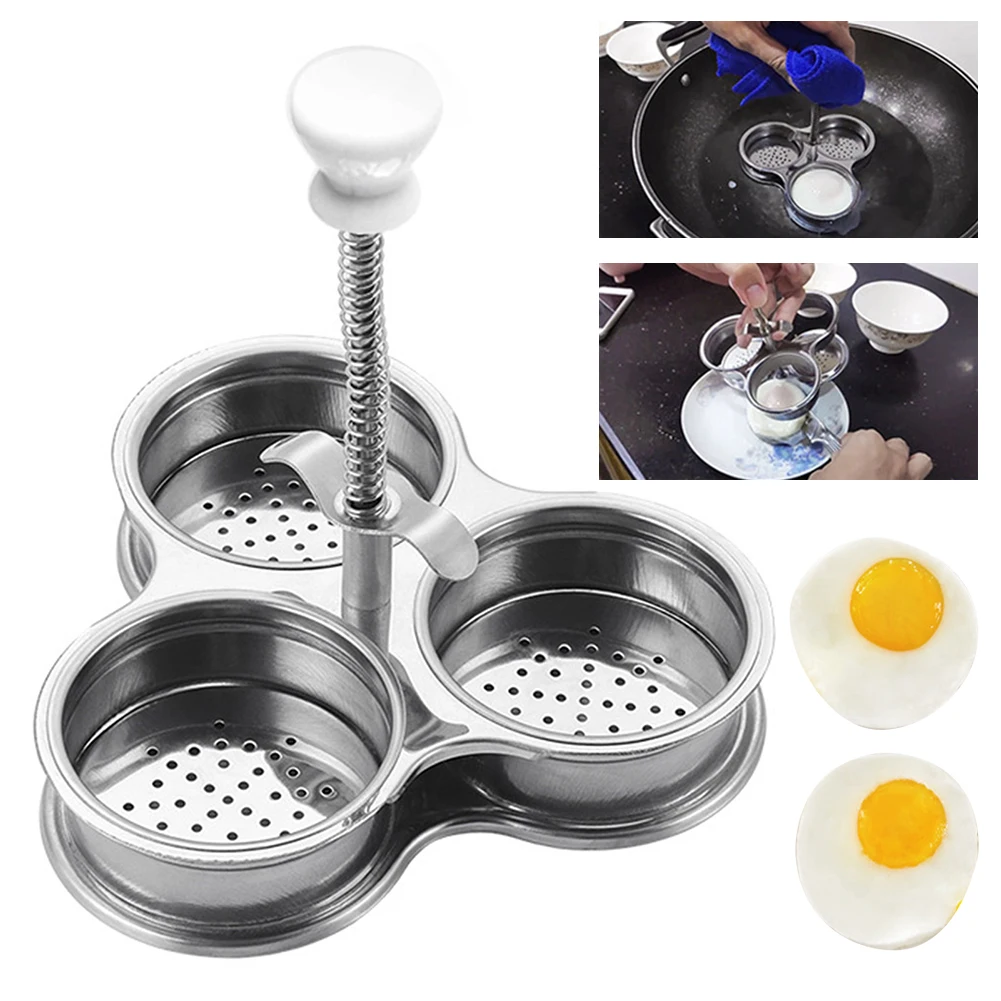 Multi-Hole Stainless Steel Egg Poachers High Temperature Resistant Egg Steaming Tool Kitchen Tool
