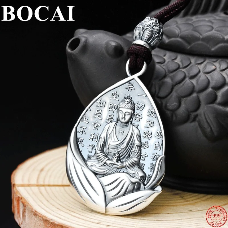 

BOCAI S999 Sterling Silver Pendants for Women Men Retro Original Popular Guardian God Zodiac Buddhist Amulet Free Shipping