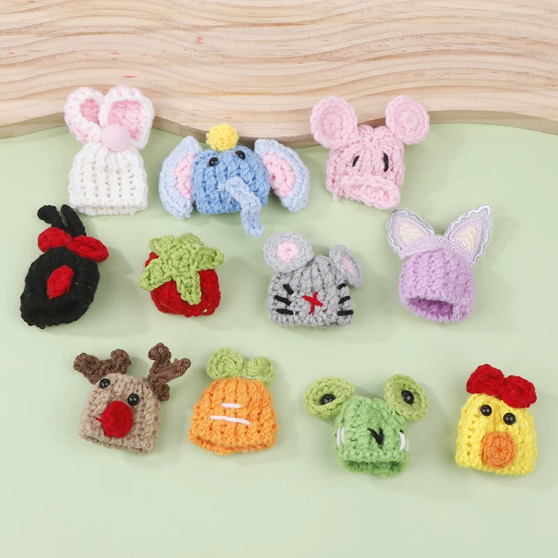 Mini Knitted Hand-crocheted Toy Hat Parrot Hamster Tiger Skin Cockatiel Hat Parrot Pet Headgear Mini