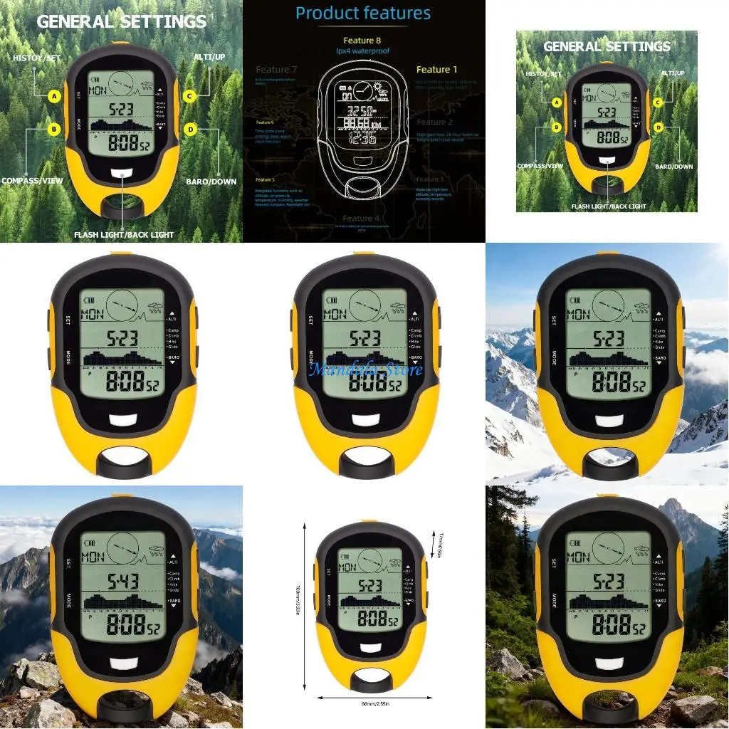 

U2JC Small Height Measuring Tool Featuring Digital Direction Functionality & Shockproof ABS Easy to Carry for Travel