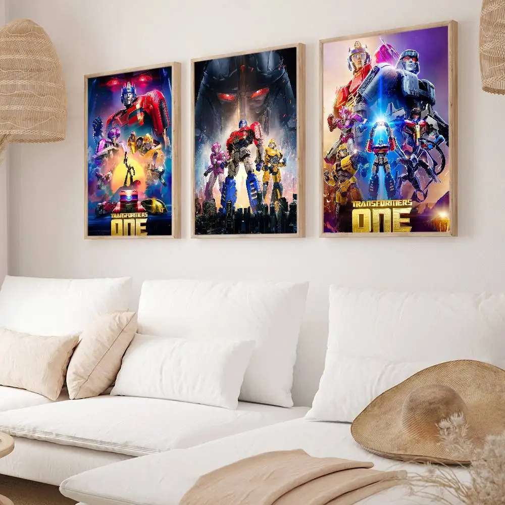 Película T-Transformers One Poster Pinturas decorativas adecuadas para salas de estar, dormitorios, oficinas y bares