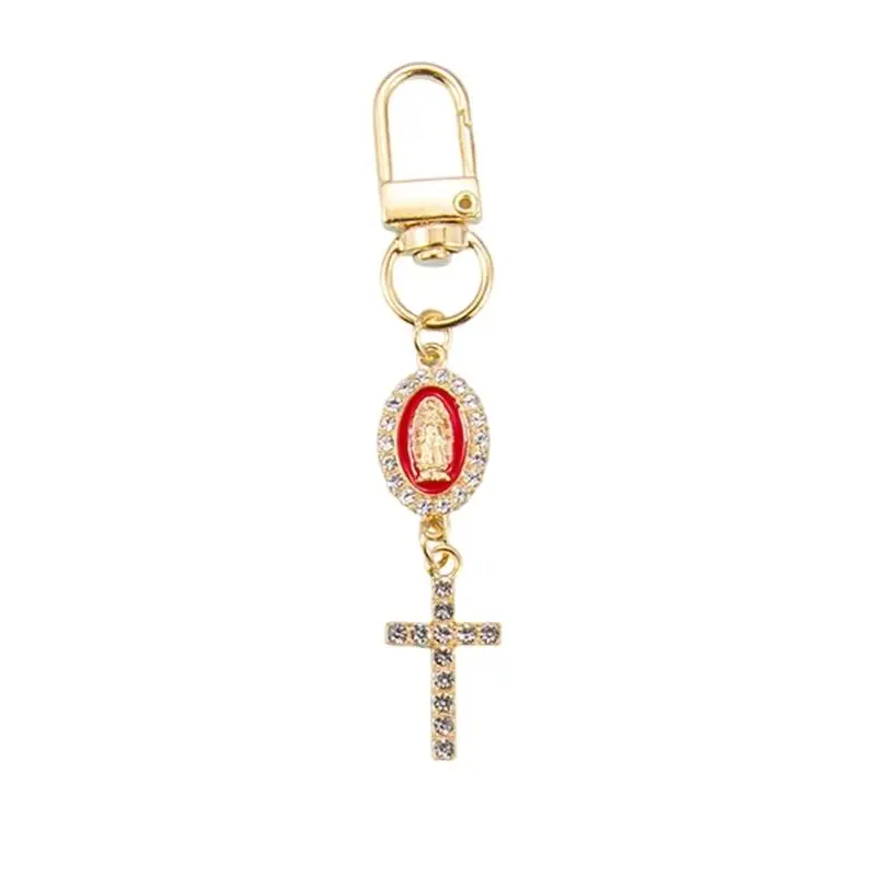 A52E Giftable Pendant Keyring Charm with Gold Tone Hardware and