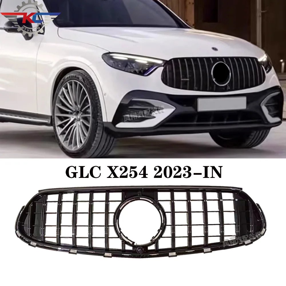 

GT Front Grills Bumper For Mercedes GLC X254 GLC260L GLC300L GLC63 2023-IN ABS Mesh Grille