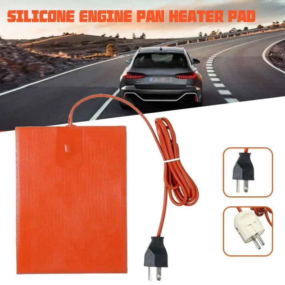 150W 220V Car Water Tank Antifreeze Heater Silicone Rubber Thermostat Heating Plate Oil Pan Hydraulic Tank Heating Plate Mat