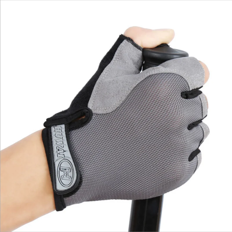 Guantes de medio dedo para hombre y mujer, manoplas antideslizantes con almohadilla de Gel para gimnasio, ciclismo, accesorios de bicicleta