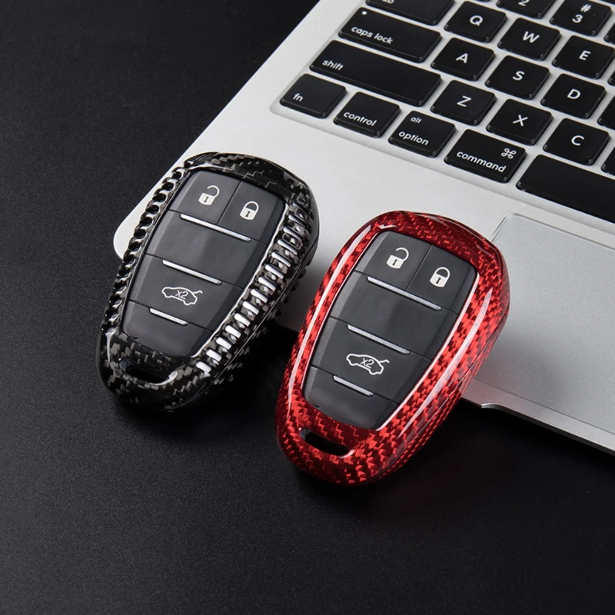 3 Button Carbon Fiber Key Case Car Cover For Alfa Romeo Giulia Stelvio 2017 2018 For Smart Remote Shell Auto