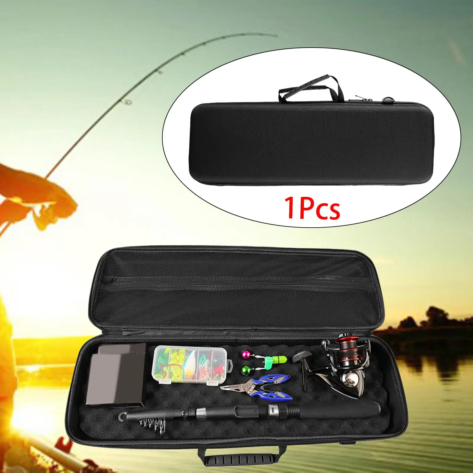 Fishing Rod Reel Bag Equipment with Strap Wear Resistance Carrier Bag Gift Durable Travel Carry Case Fishing Tackle Storage Case image 5