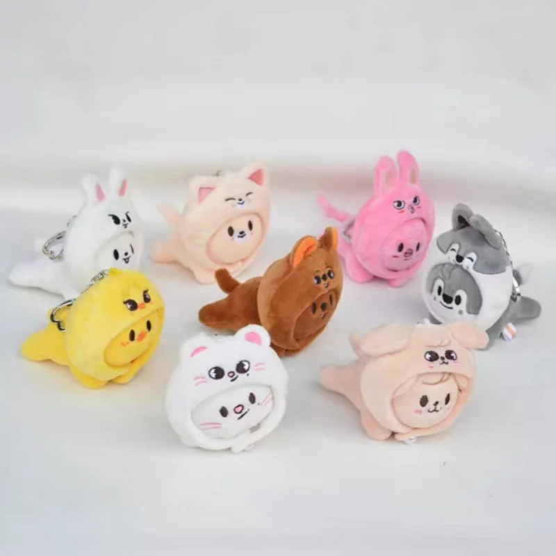 

Stray Kids SKZOO Plush Keychain with Animal Hoodie 10cm Soft Stuffed Bag Pendant for Fans Gift Collection
