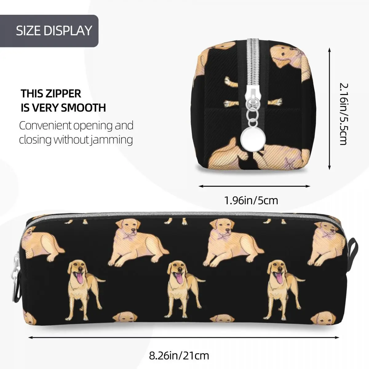 Labrador Retriever Pattern Pencil Cases Large Capacity Pen Bags Pen Box For Boys Girls Stationery Pencil Pouch Cosmetic bag