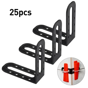Système de nivellement de carreaux, 25 pièces, nivellement d'angle mâle, peut être utilisé avec des entretoises de nivellement de carreaux pour localiser la laisser des coutures, outils de Construction
