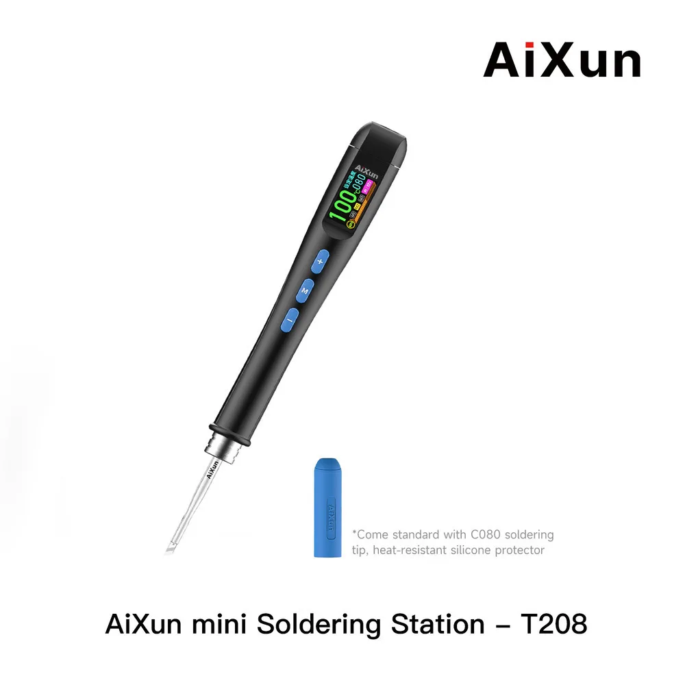 

‌AiXun Min T208 Smart Soldering Iron 80W 6-Axis Gyroscope Auto Sleep C080 Handle Tip For Mobile Phone Repair Welding Machine