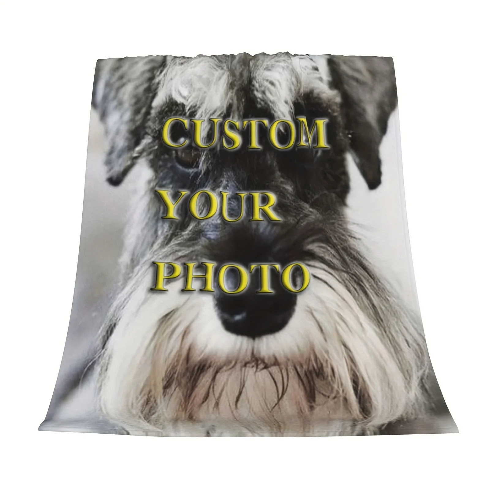 1 piece of Yorkshire Terrier plush blanket soft and comfortable all season bed cover, single-sided printed plush bedding