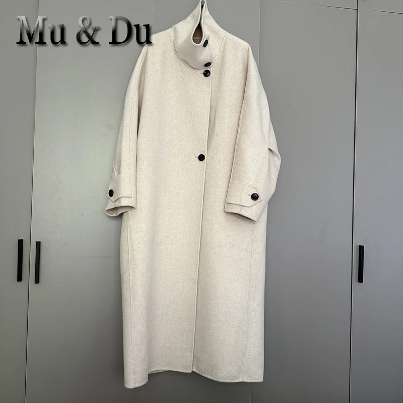 Women's Long Double-Sided Wool Blend Coat - Retro Loose Overcoat