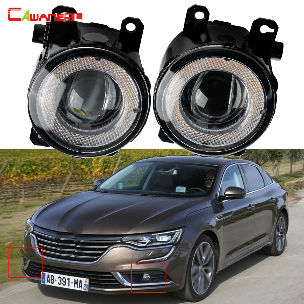 2 X H11 Angel Eye Fog Light 30W For Renault Talisman Samsung SM6 2015 2016 2017 2018 Car Front LED Fog Daytime Running Lamp DRL