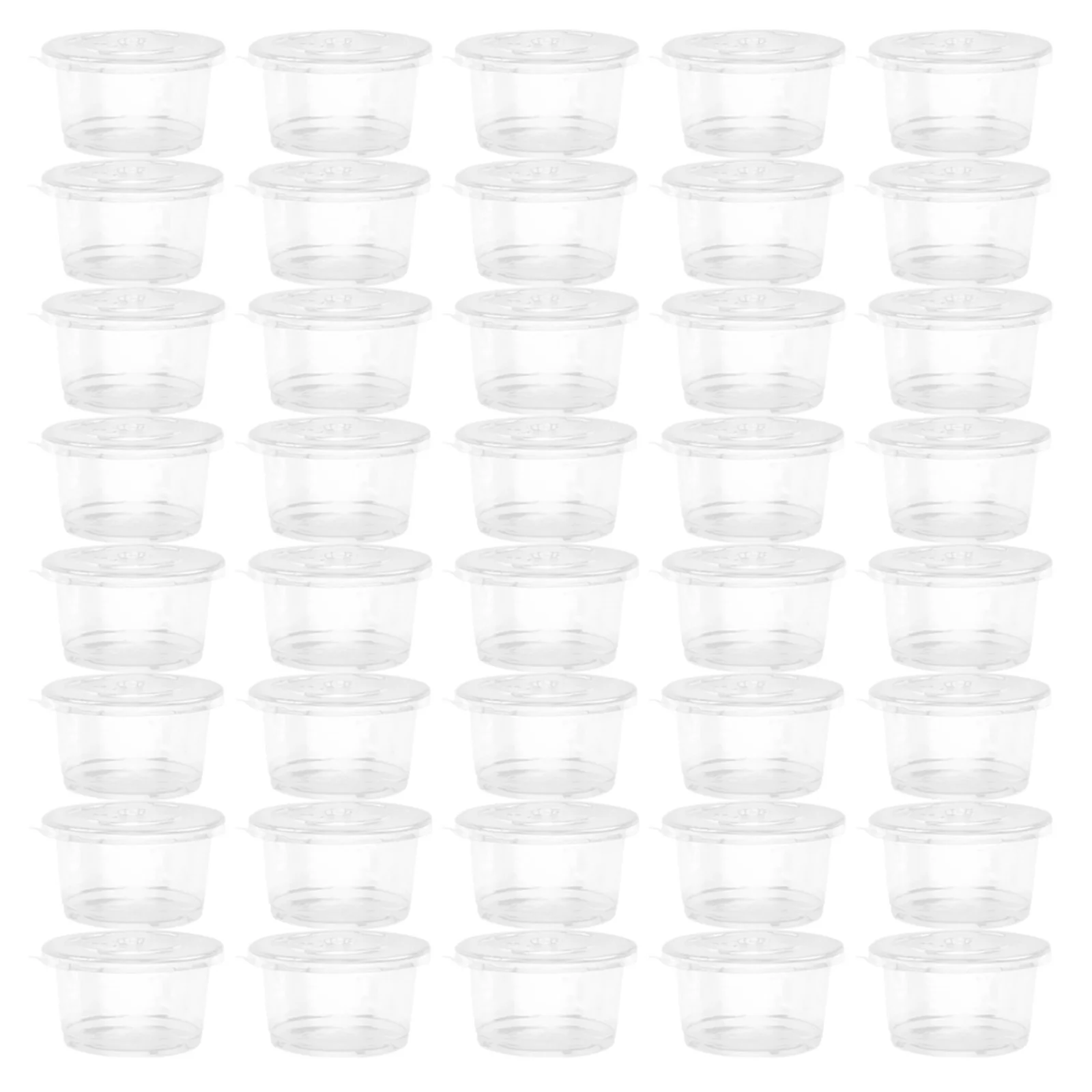 

50Pcs Plastic Pudding Cups Disposable Dessert Cups for Ice Cream Sundaes Soup Treats Party Use Plastic Ice Cream Bowls
