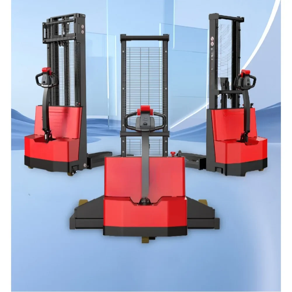 Electric stacker pedestrian loading and unloading forklift