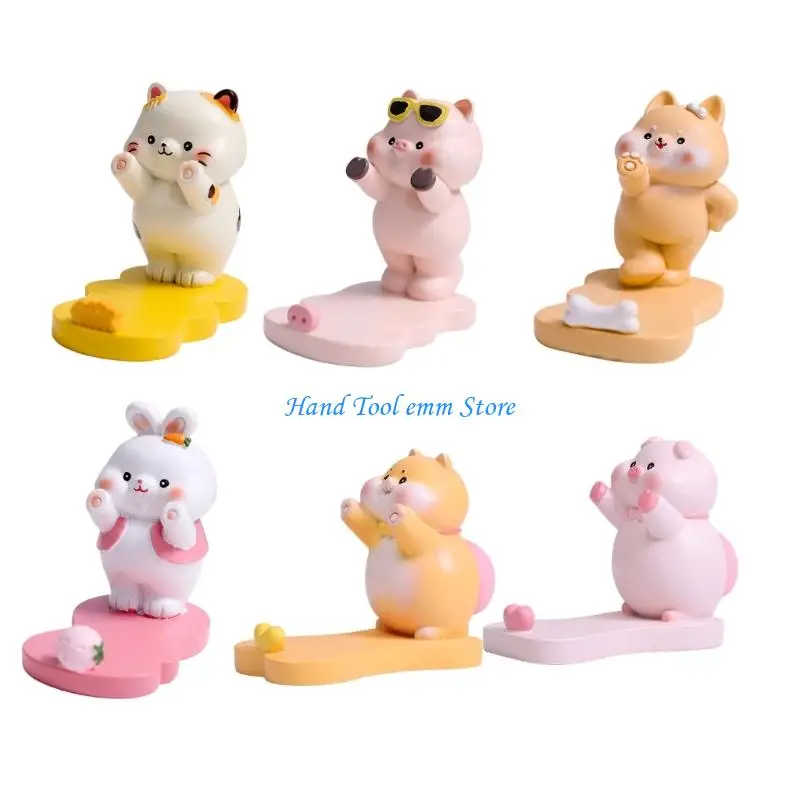 H37F Novelty Cartoon Resin Phone Stand Support Ensures Safe Placement Of Your Devices