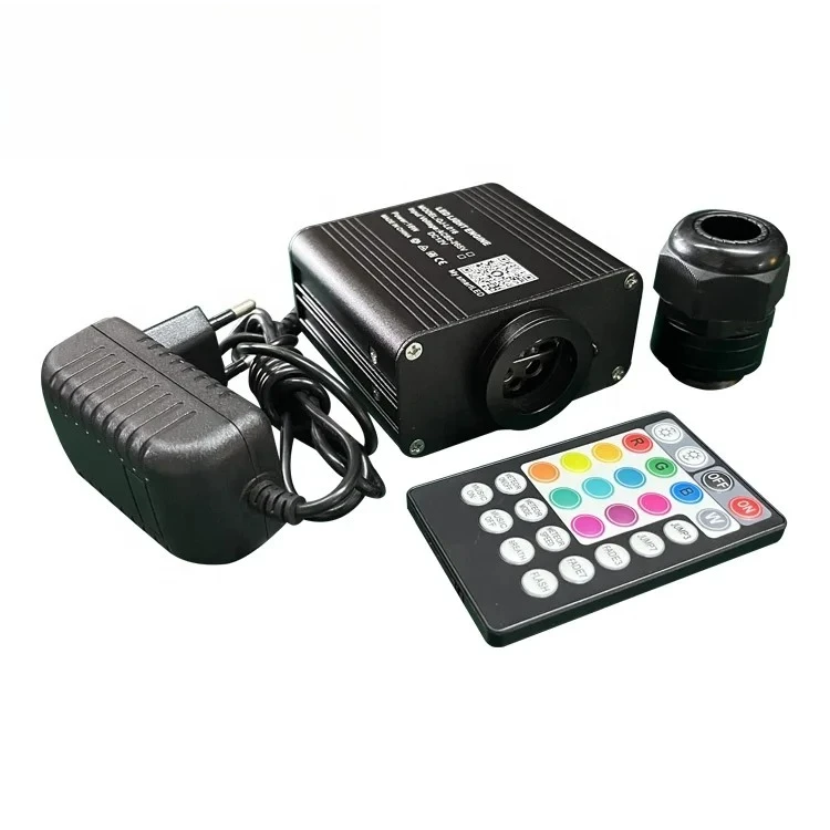 16W Twinkle Fiber Optic Lights Kit Sound Activated 600 Pcs Star Lights For Car Interior Roof