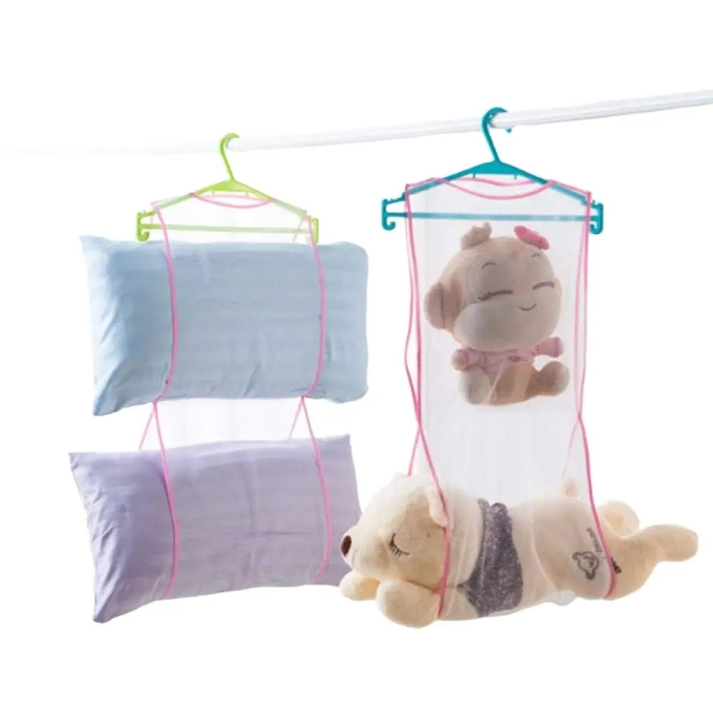 Cute Sleeping Pillow Pet Basking Holder Hanging Heavy Duty Space Saver Mesh Bags Shoe Dryer Basket Closet Storage Accessory O