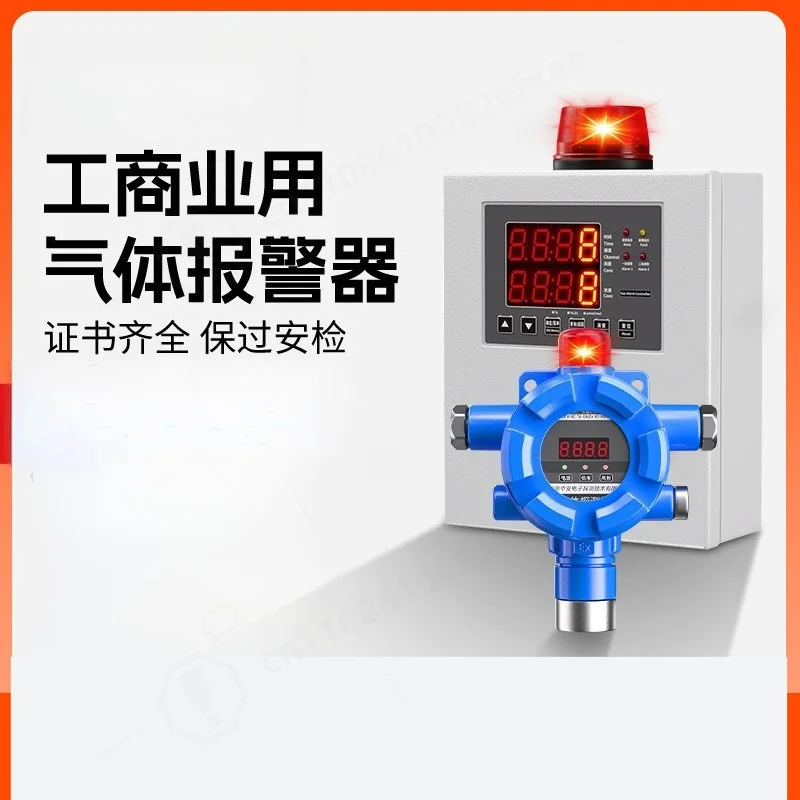 Industrial Combustible Gas Detector with Alarm, Multi Gas Concentration Monitor for Natural Gas, Paint, Ammonia and Oxygen