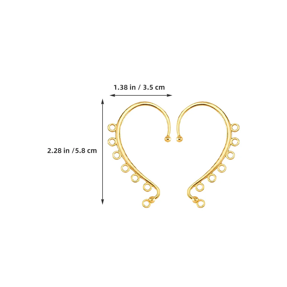 40 قطعة DIY الأذن الأصفاد أقراط للنساء 6 ثقوب غير ثقب كليب على الأذن يلتف صنع المجوهرات النتائج DIY استرخى أقراط الحرفية