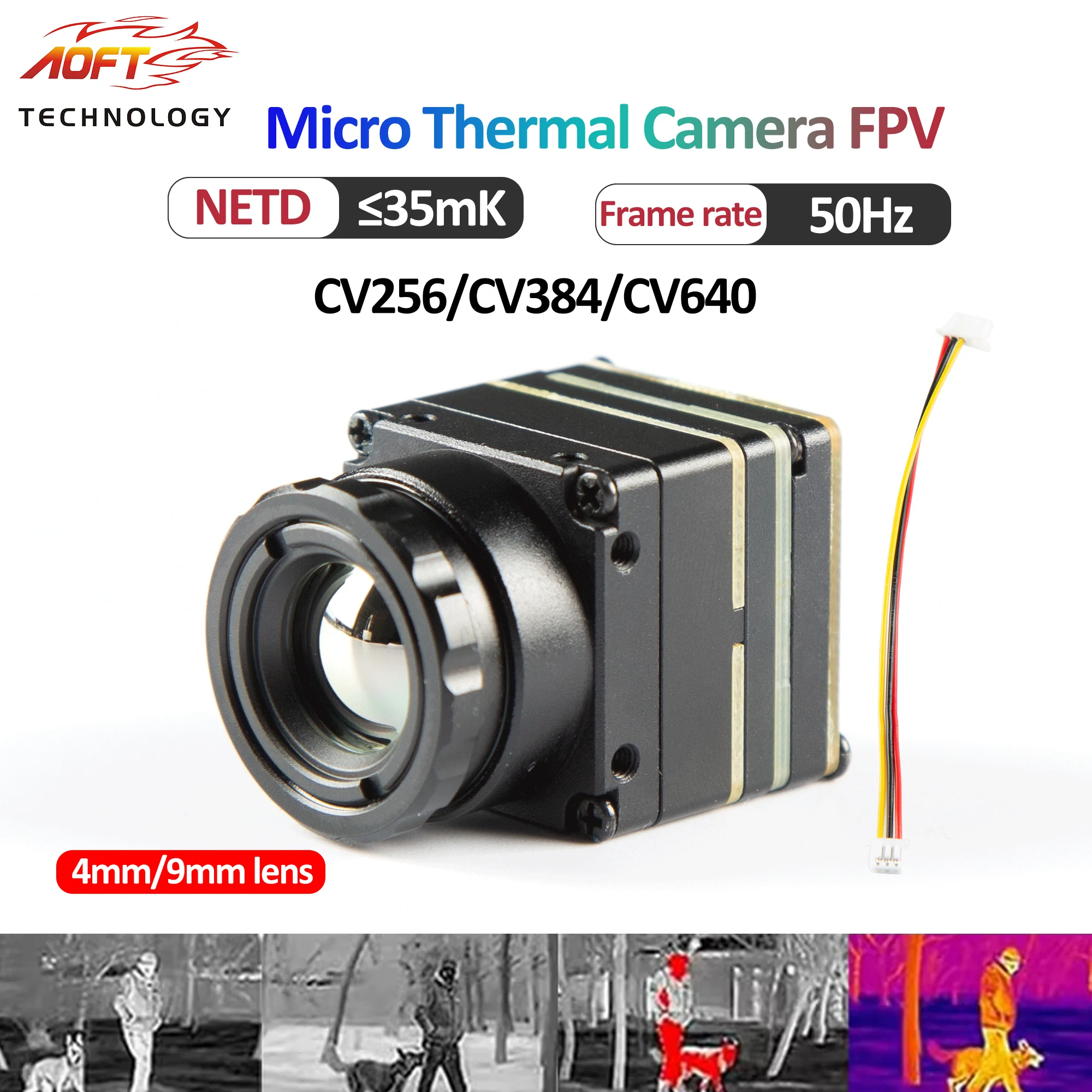

FPV Mini Thermal Camera 256*192/384*288/640*512 with CVBS Interface 4MM/9MM Micro Thermal Imager Camera Module for FPV Drones