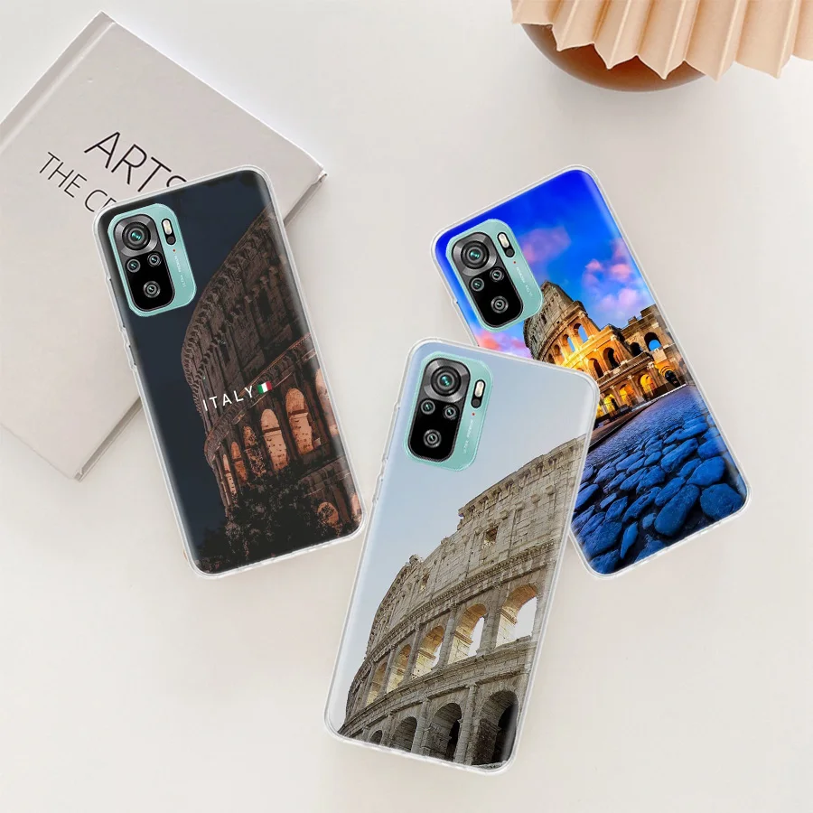 Colosseum Rome Italy Phone Case For Xiaomi Poco X6 X5 X4 F4 GT X3 NFC F6 X7 Pro 5G M5 M5S M4 M3 Mi F5 F3 F2 F1 Clear Cover Coque