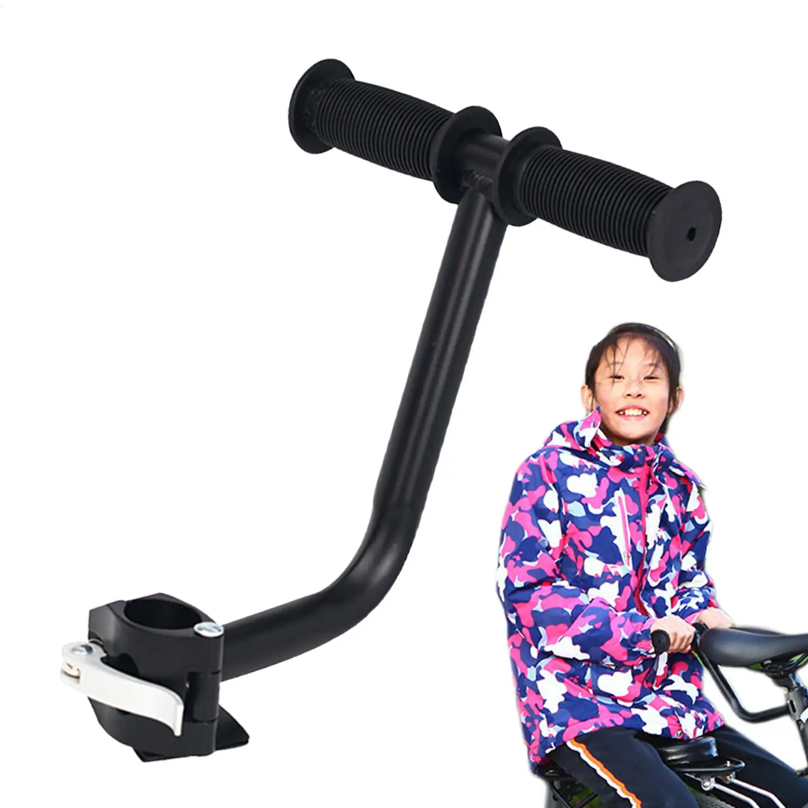 

Safety Rear Seat Grip Handrail for Cycling, Non-slip Child Armrest Handlebar, Comfort Rear Seat Holding Bar for Kids Boys Girls