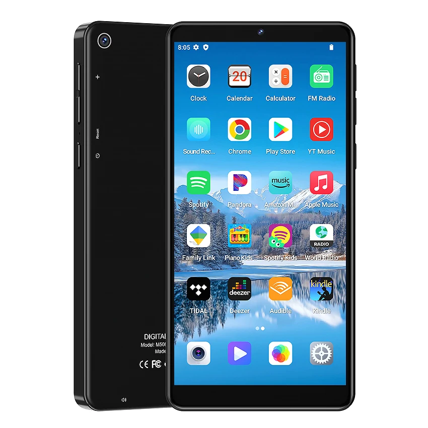 

MP3-плеер 80 ГБ (16+64 ГБ) с экраном 5,5 дюйма, Bluetooth 5.0 и Wi-Fi, поддержкой Spotify, ОС Android 13, камерой и динамиками