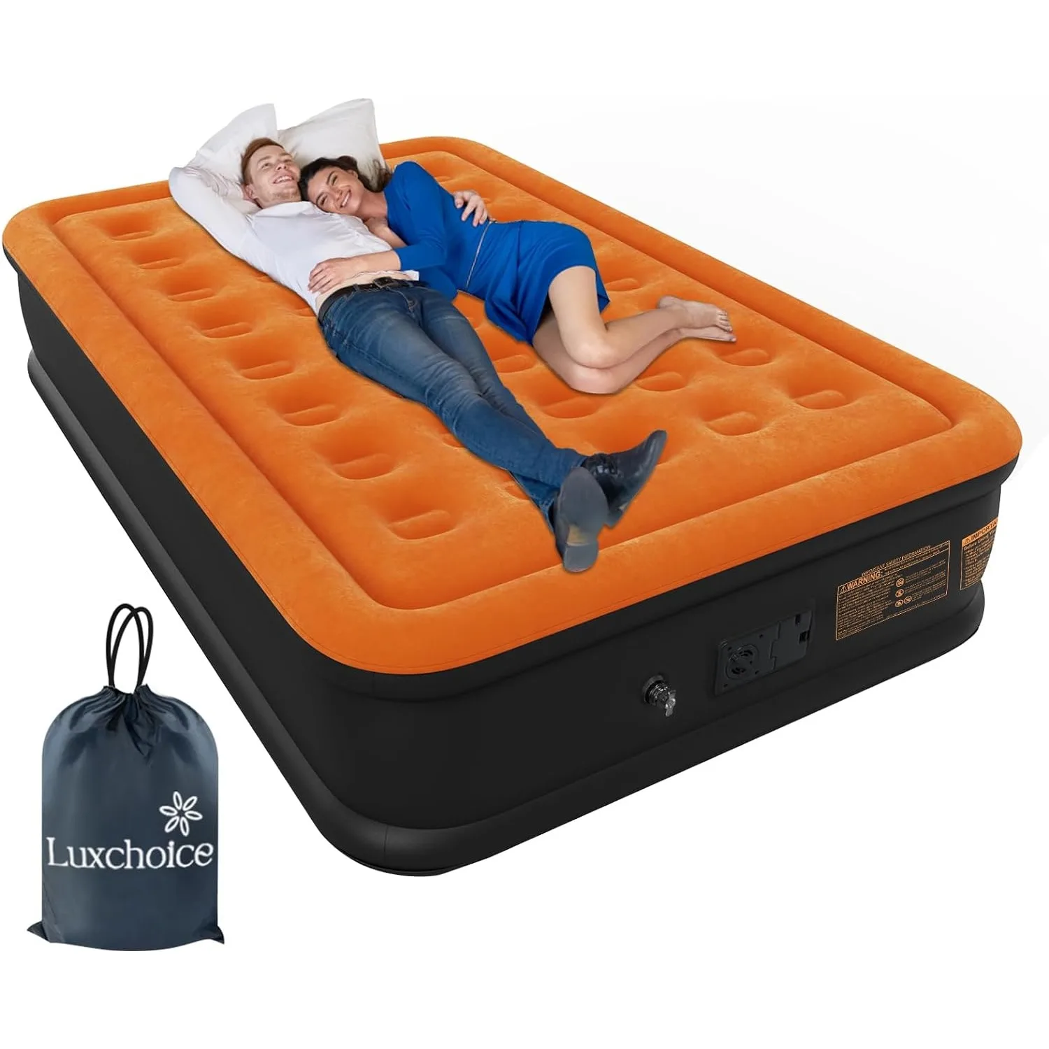 

Queen Inflatable Mattress with Built-in Pump Camping Air Mattress Quick Inflation Deflation Blow Up Mattresses Air Bed