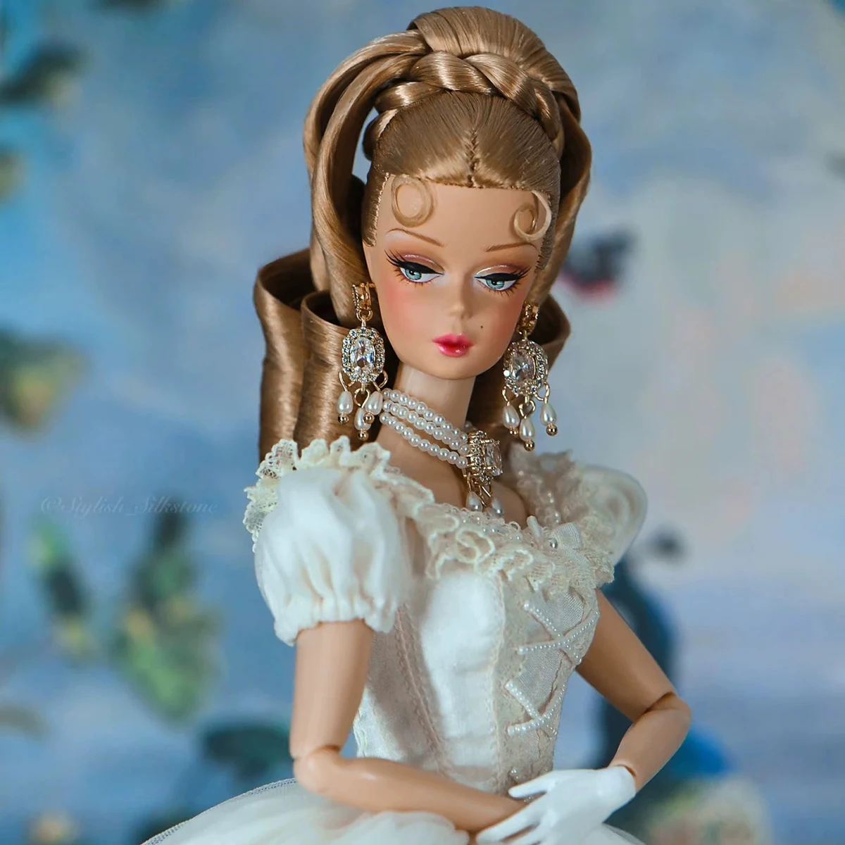 

1/6 Scale Doll Jewellery Accessories Retro Three-Layer Pearl Necklace Luxury Diamond Necklace For 30cm Xianxian Supermodel Doll