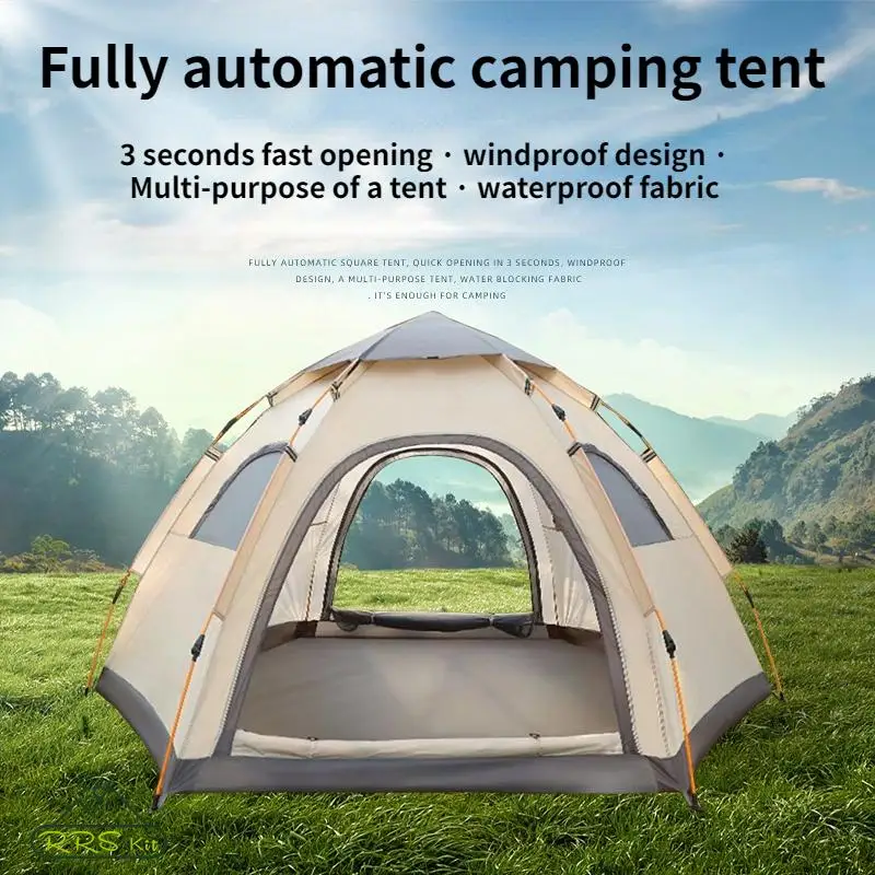 

Folding Outdoor Tent Fully Automatic Speed Open Rain Proof Sunscreen Wilderness 6 person Camping Tent Portable Equipment