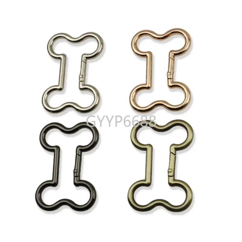 10-50-100PCS 20MM 32MM 38MM Metal Bone Shape Ring Buckle For Bags Shoulder Belt Strap Open Clasp Clips Keychain Hook Accessories