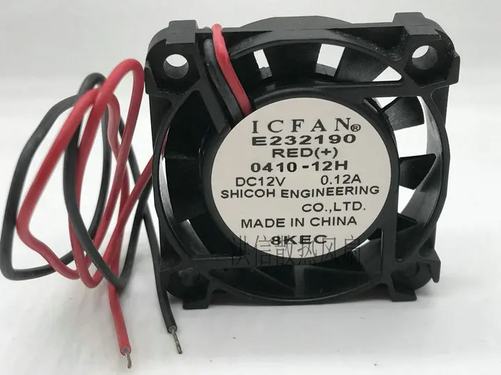 

ICFAN 0410-12H DC 12V 0.12A 40x40x10mm 2-Wire Server Cooling Fan