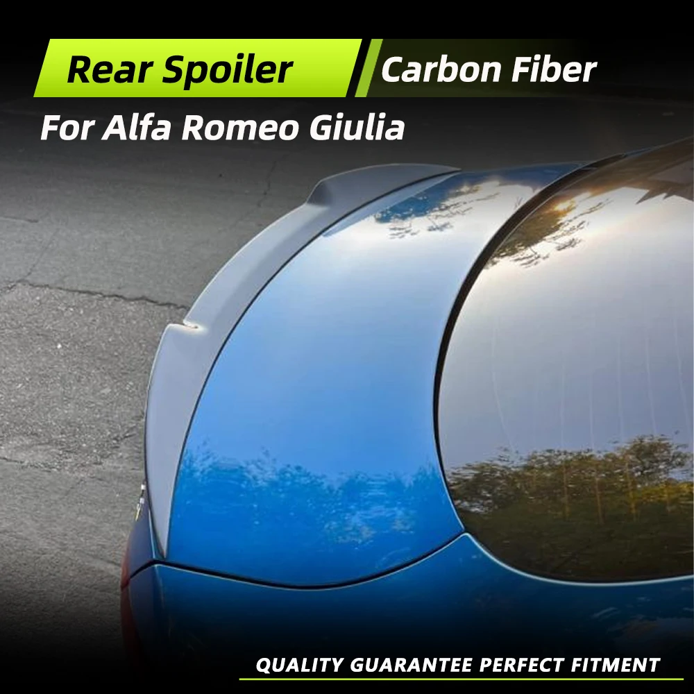 

Car Rear Racing Spoiler Wing For Alfa Romeo Giulia Spoiler Sedan 2015 - 2021 Rear Trunk Spoiler Boot Wing Trunk Lip Carbon Fiber