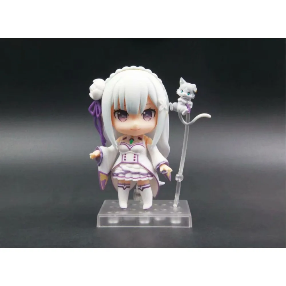 Beautiful Girl Anime Figure Life in A Different World From Zero Nendoroid #751 Emilia Q Version Face Changing Figure