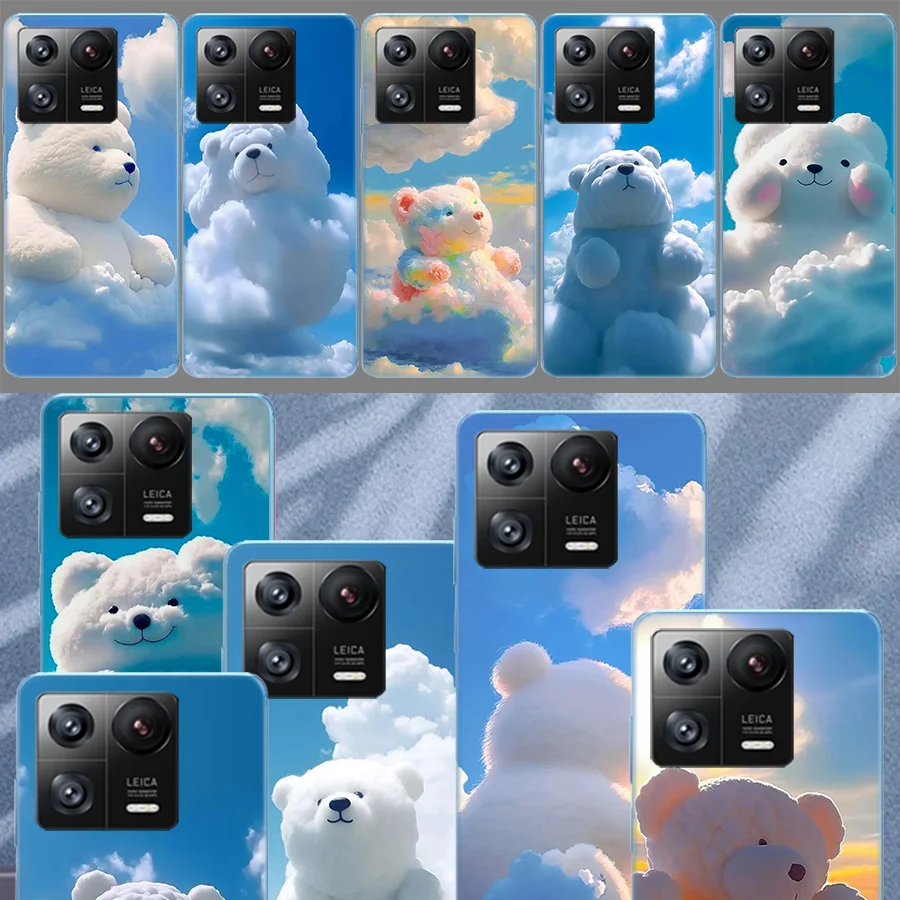 Sunny Clouds-funda suave de oso de peluche para Xiaomi, protector para teléfono móvil Xiaomi X6, X5, X4, X3, GT, F6, F5, F4, F3, F2 Pro, M5, M5S, M4, Mi Note 10 Lite, F1, M3, M2