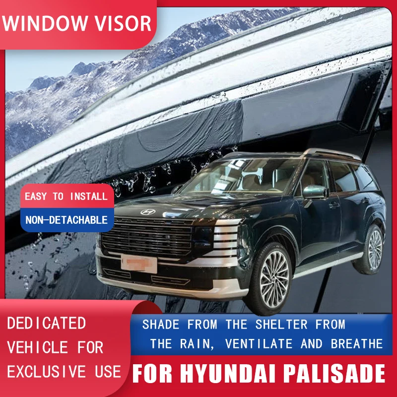 

Modern Car Window Sunshade And Rain Guard Exterior Protector Board for Palisade Vehicle Door Rain Board Waterproof Strip
