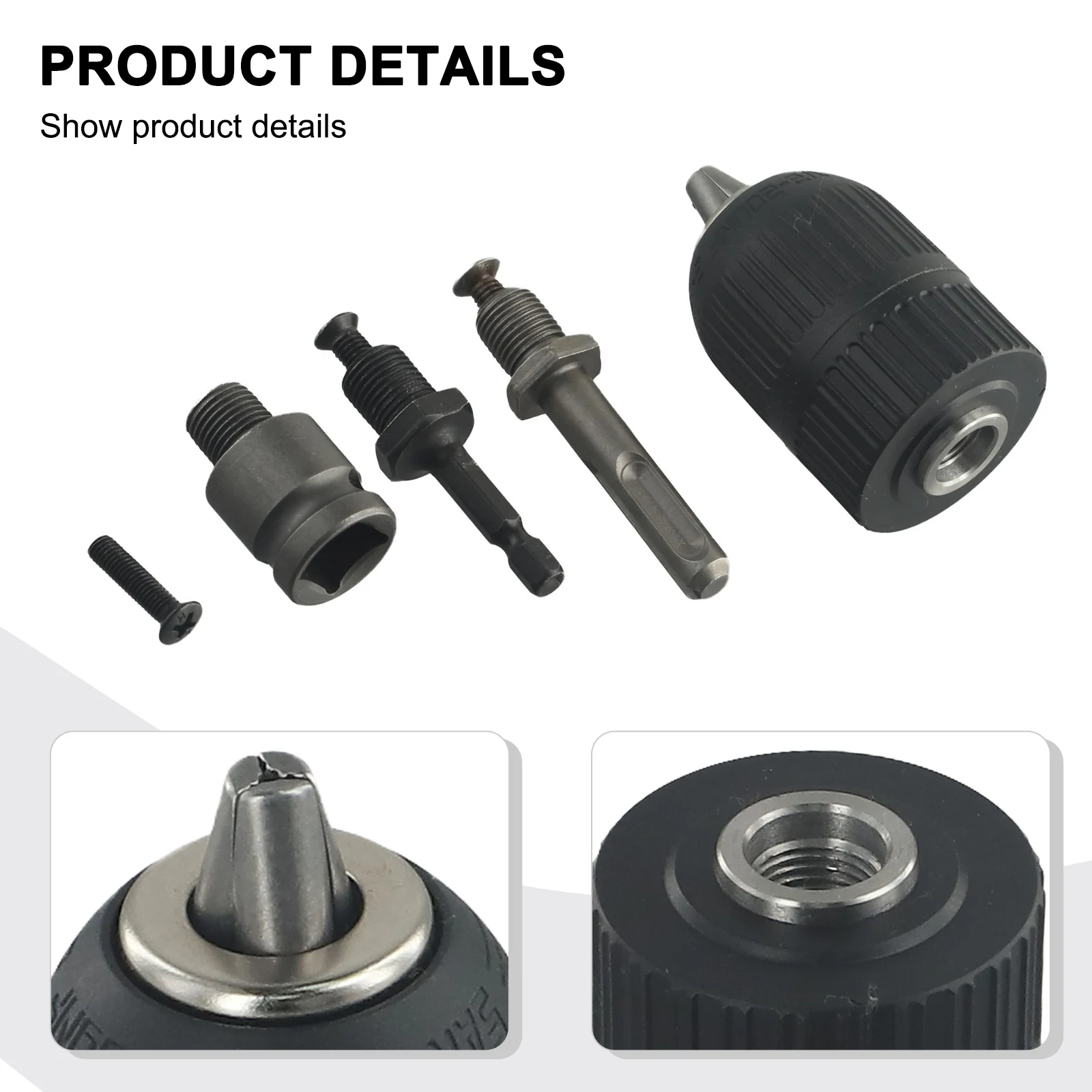 Keyless Chuck Drill Chuck Fittings High Quality Replacement Three-jaw 5 In 1 For 2--13mm Shank Drills Accessories