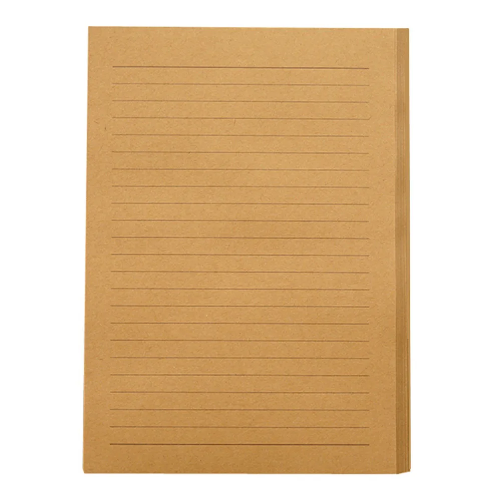 

100 Sheets Kraft Writing Paper A5 Size Deep Khaki Color Stationery Letter Writing Supplies Message Notes