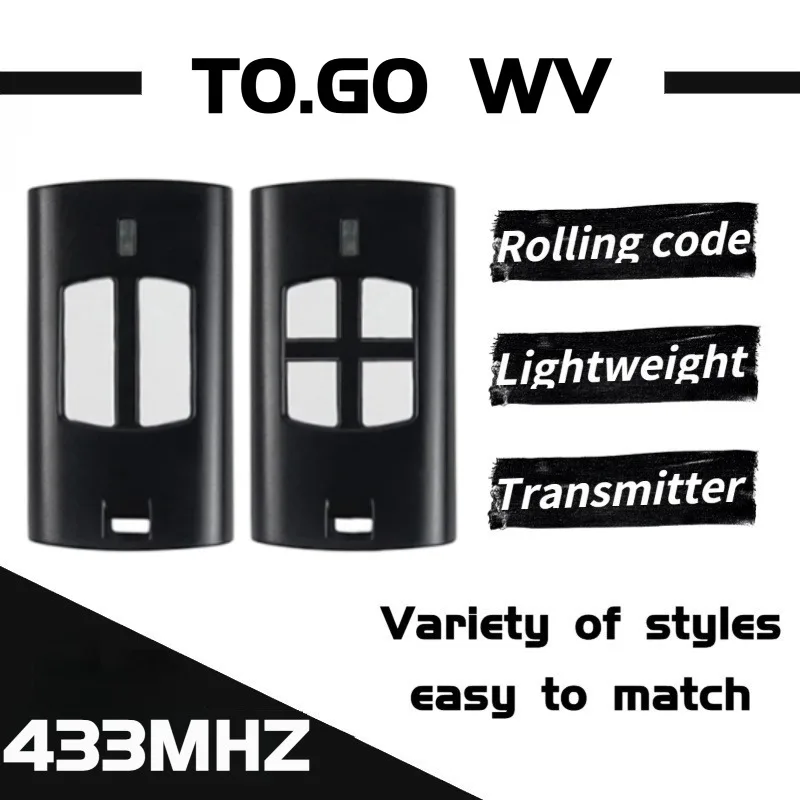 

BENINCA TO.GO 2WV 4WV Garage Door Remote 433MHz Compatible