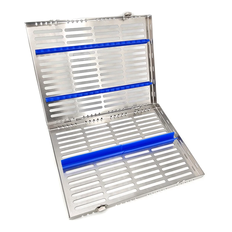 Dental Sterilization Rack Surgical Autoclavable Sterilization Box Dental Cassette File Burs Disinfection Tray Dentist Tools
