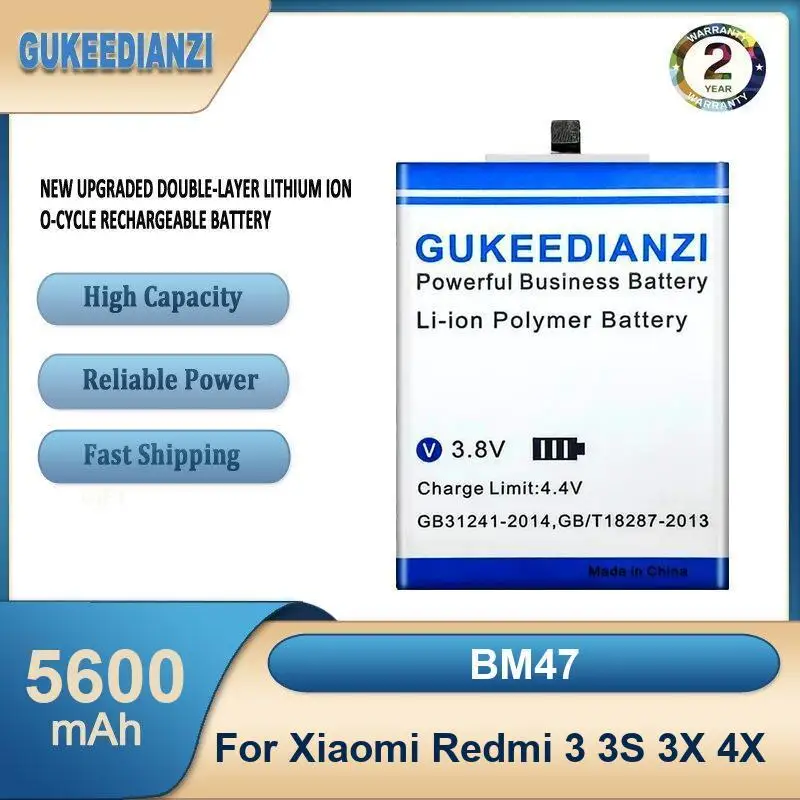 Battery For Xiaomi Redmi 7 Note 8 8T 3 3S 3X 4X 6 6A 4A 9T 8A 5 Plus Go 10X 4 6 Pro BN4 BM47 BN37 BN40 BN34 BN62 BN44 BN30 BN51