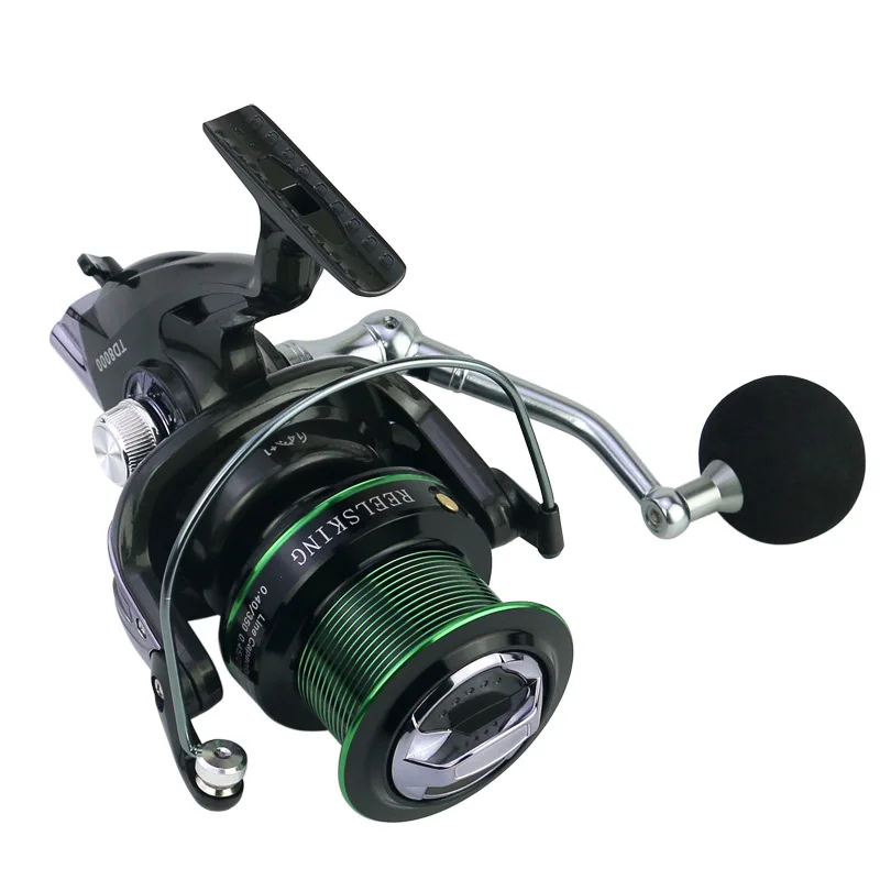 Metal Spinning Fishing Reel 14+1BB Ratio 4.9:1 Drag 44lb Long Distant Surfcasting Trolling Molinete Saltwater Reels