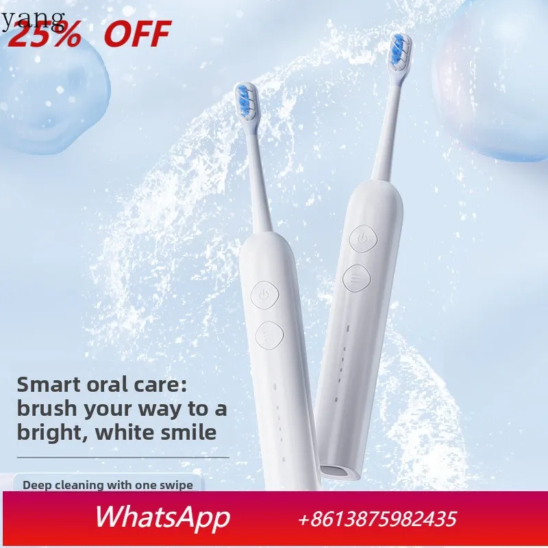 YJQ toothbrush waterproof scrubber large swing USB charging portable electric toothbrush