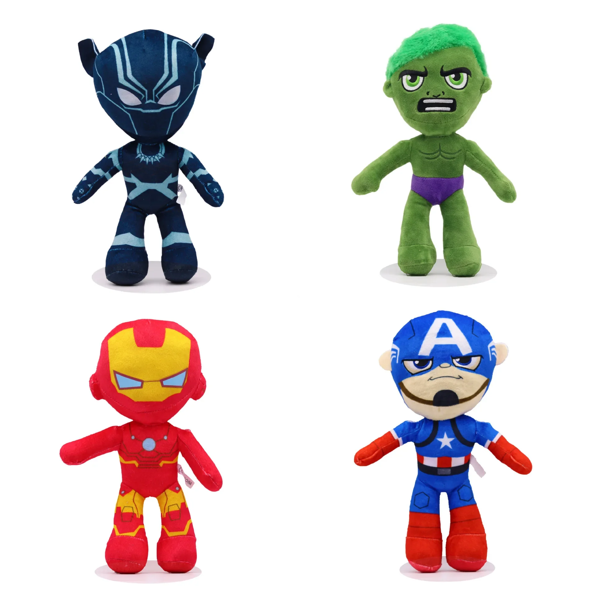 [Funny] 30cm Disney Marvel hero Iron Man Panther Hulk  doll stuffed plush toy Sofa Pillow House Decoration baby Christmas Gift